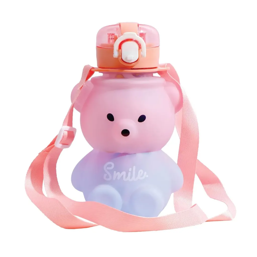 Koochie-Koo Plastic Teddy Bear Water Bottle for Kids