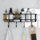 Bathroom Rack for Shampoo Organizer with Shelf Adhesive Set of 2 Bathroom Shelf Rack